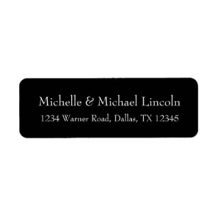Étiquettes de adresse minimalistes B & W personnal