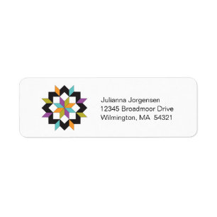 Étiquettes de adresse modernes d'édredon