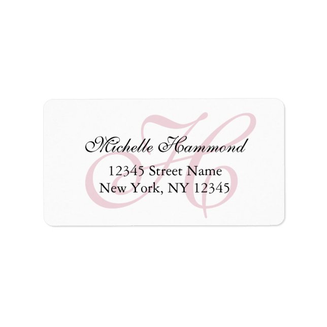 Étiquettes de adresse monogrammes de nom stylisé p (Devant)