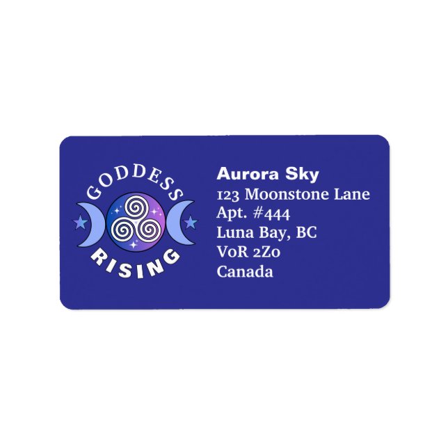 Étiquettes de adresse montants de déesse violette (Devant)