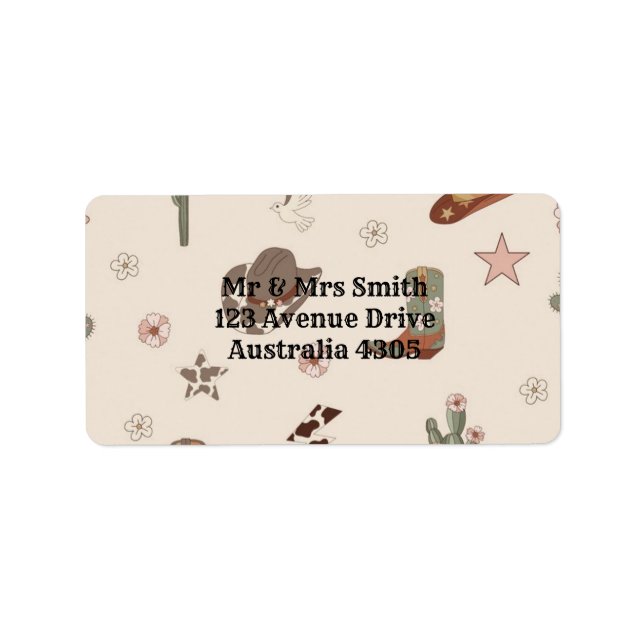 Étiquettes de adresse occidentaux (Devant)