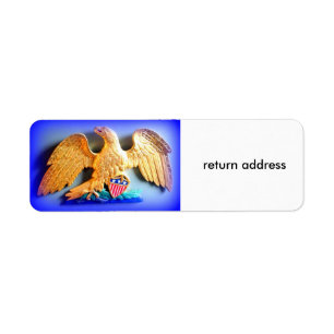 étiquettes de adresse patriotiques de retour