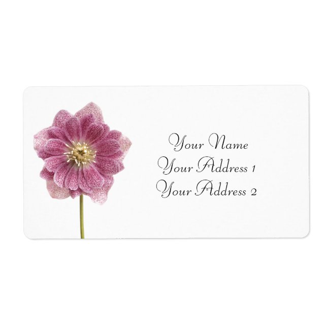 Étiquettes de adresse personnalisés à fleurs viole (Devant)