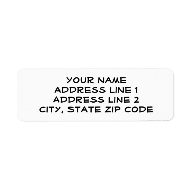 Étiquettes de adresse personnalisés en lettres maj (Devant)