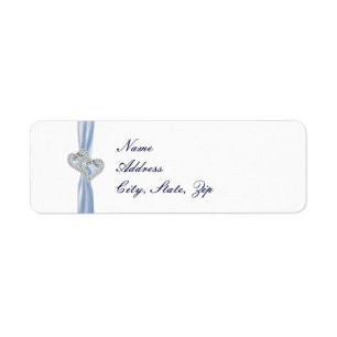 Étiquettes de adresse personnalisés Ice Blue Heart