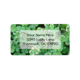 Étiquettes de adresse personnalisés Shamrocks vert