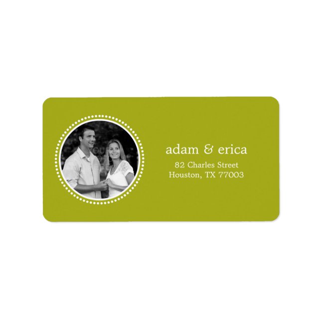 Étiquettes de adresse photo de cadre élégant (chau (Devant)