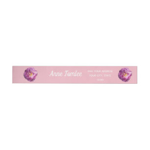 Étiquettes de adresse photo rose