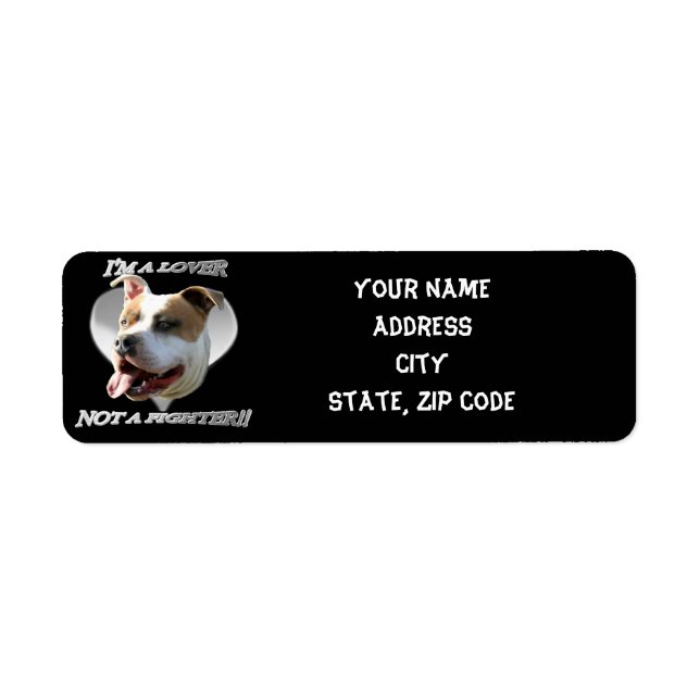 Étiquettes de adresse Pitbull (Devant)