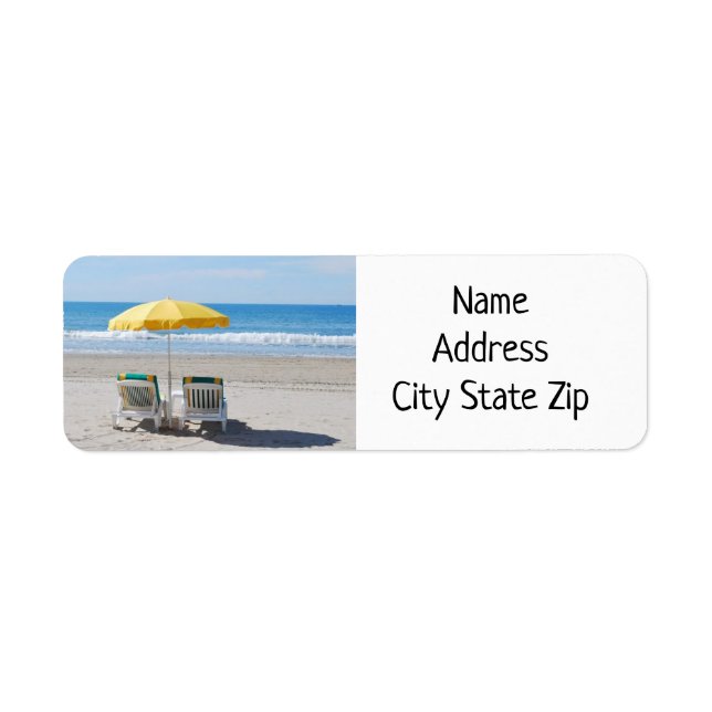 ÉTIQUETTES DE ADRESSE POUR L'AMOUREUX DE LA PLAGE* (Devant)