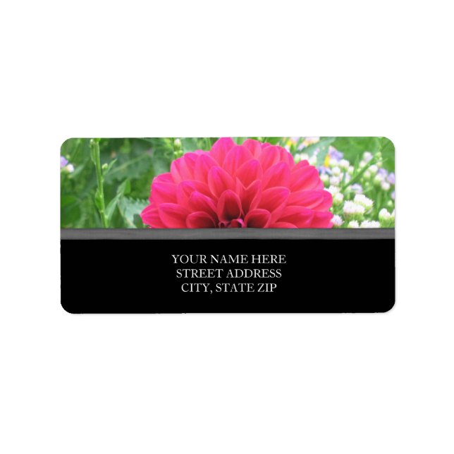Étiquettes de adresse Red Dahlia (Devant)