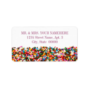 Étiquettes de adresse remplis d'arrosage