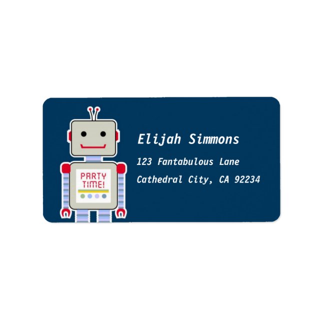 Étiquettes de adresse robotiques (Devant)