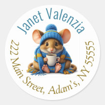 Étiquettes de adresse rondes