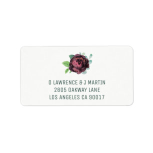 Étiquettes de adresse Rose de Bourgogne