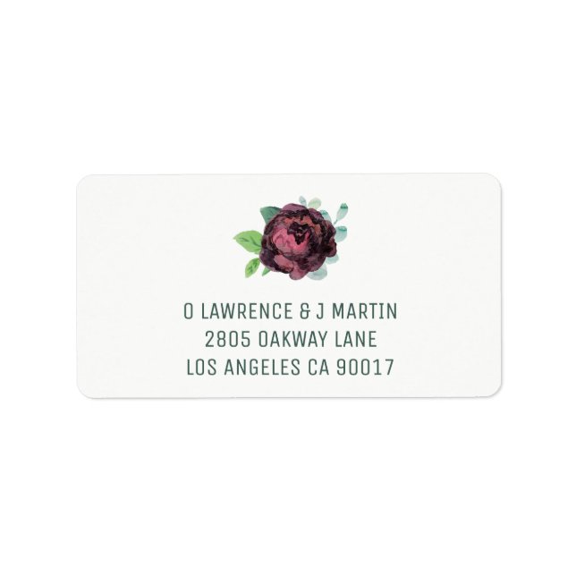 Étiquettes de adresse Rose de Bourgogne (Devant)