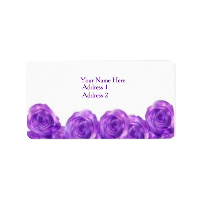 Étiquettes de adresse Rose violet (Devant)