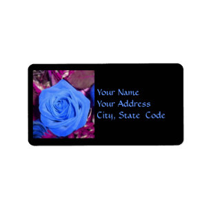 Étiquettes de adresse Roses Cerulean Blue