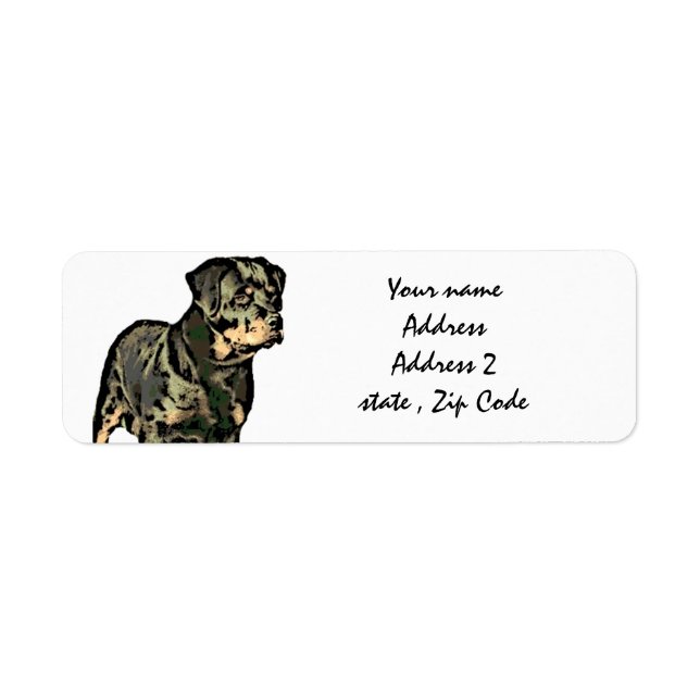 Étiquettes de adresse Rottweiler (Devant)