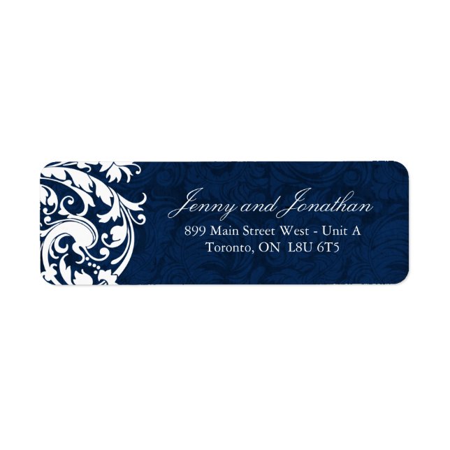Étiquettes de adresse RSVP de mariage hivernal élé (Devant)