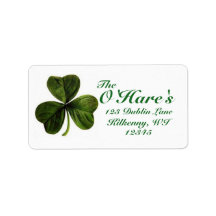 Étiquettes de adresse shamrocks personnalisés