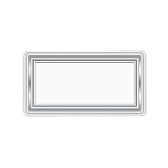 Étiquettes de adresse Silver Blank (Devant)