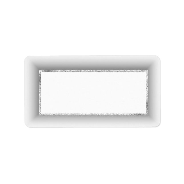Étiquettes de adresse Silver Blank (Devant)