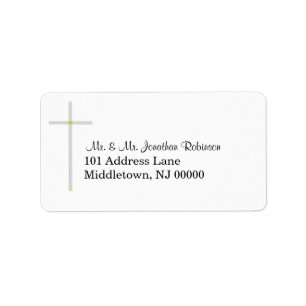 Étiquettes de adresse Silver Gold Cross