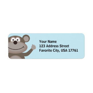 Étiquettes de adresse singes agitant