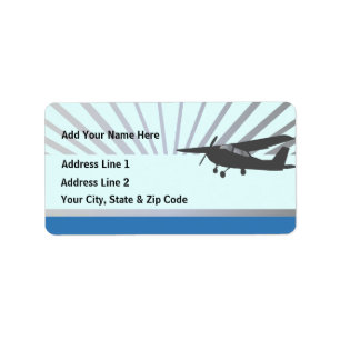 Étiquettes de adresse sur mesure de l'aviation de 