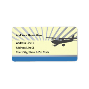 Étiquettes de adresse sur mesure de l'aviation de 