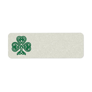 ÉTIQUETTES DE ADRESSE SYMBOLE SHAMROCK IRLANDAIS