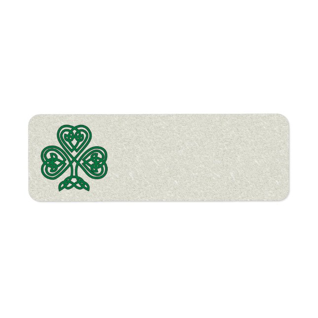 ÉTIQUETTES DE ADRESSE SYMBOLE SHAMROCK IRLANDAIS (Devant)