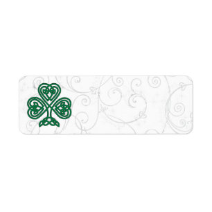 ÉTIQUETTES DE ADRESSE SYMBOLE SHAMROCK IRLANDAIS