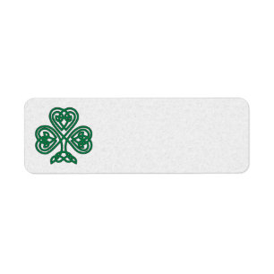 ÉTIQUETTES DE ADRESSE SYMBOLE SHAMROCK IRLANDAIS