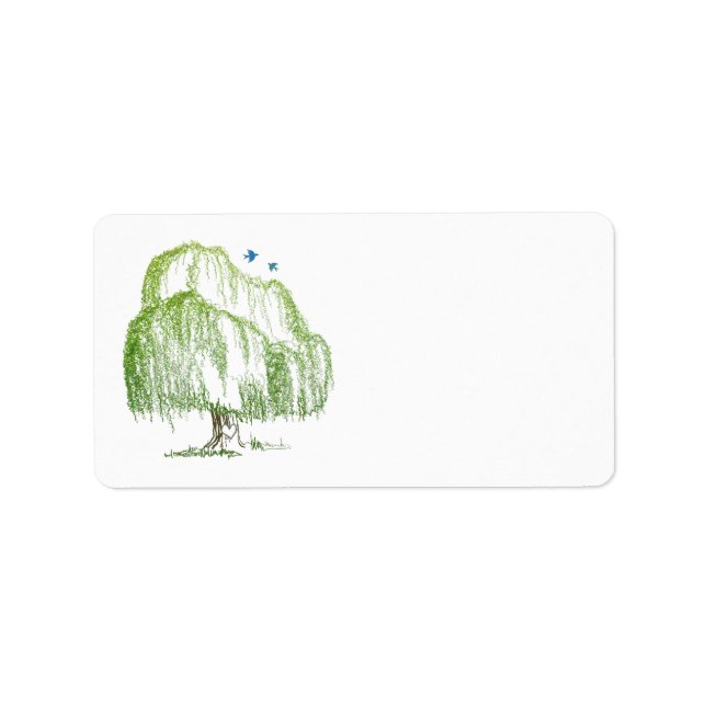 Étiquettes de adresse vierges du Mariage Willow Tr (Devant)