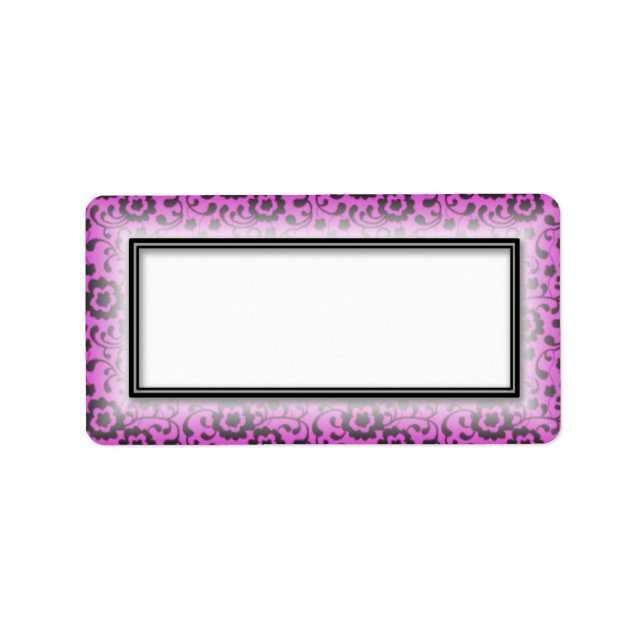 Étiquettes de adresse vierges floraux (Devant)