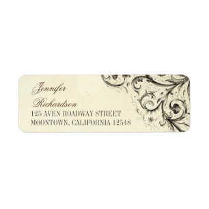 étiquettes de adresse vintages aux saveurs raffiné