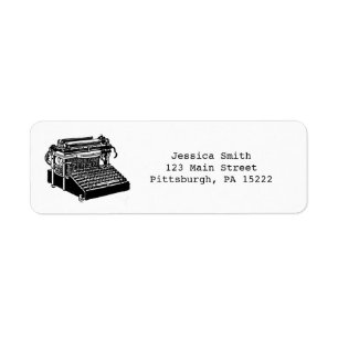 Étiquettes de adresse vintages de machine à écr