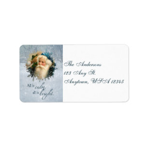 Étiquettes de adresse vintages de Père Noël