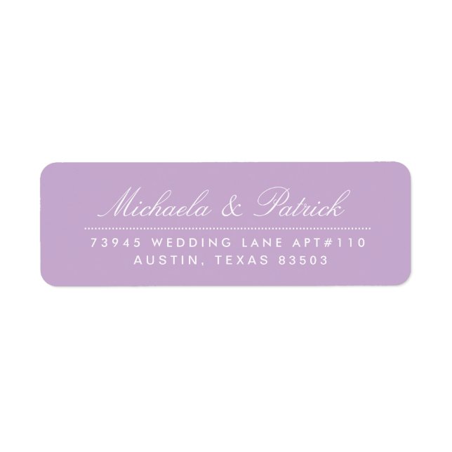 Étiquettes de adresse violets de l'orchidée (Devant)