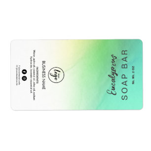 Étiquettes de bar à savon Turquoise en encre Ombre