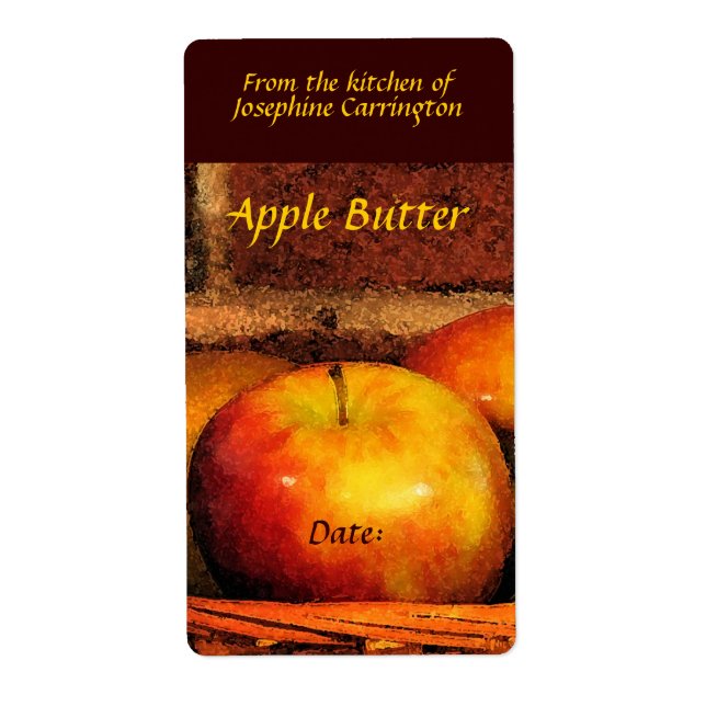Étiquettes de beurre d'Apple (Devant)