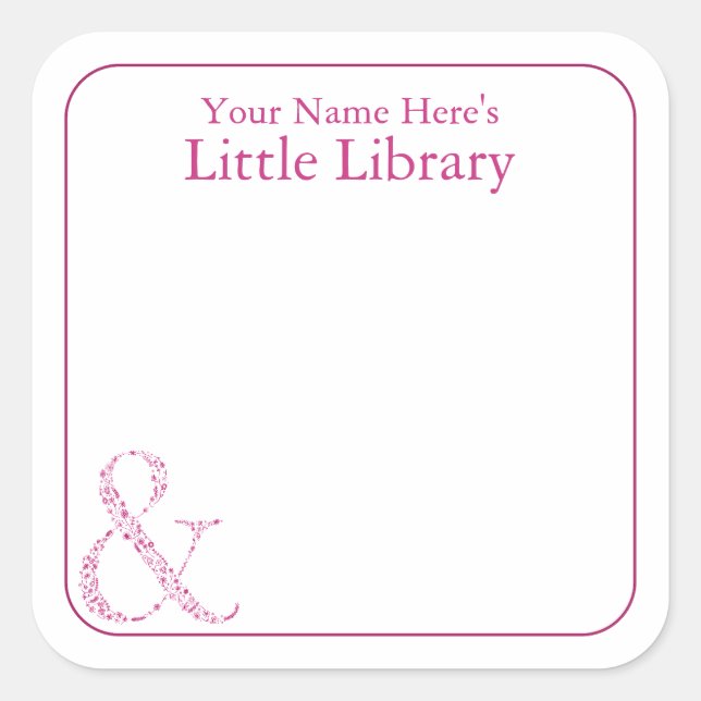& Étiquettes de bibliothèque | Étiquette cadeau de (Devant)