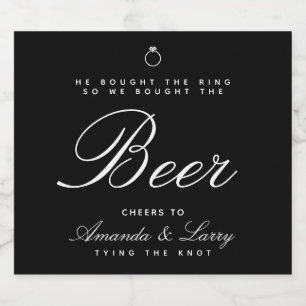 Étiquettes de bière de fiançailles pour le mariage