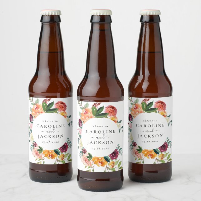 Étiquettes de bières personnalisés pour Mariage d' (Bouteilles)
