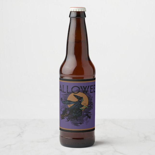 Étiquettes de bières sorcières antiques (Devant)
