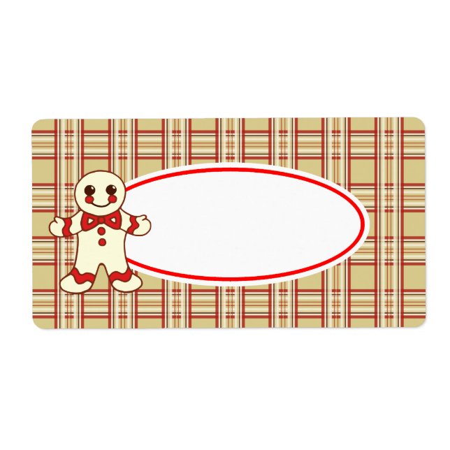 Étiquettes de biscuits de Noël (Devant)