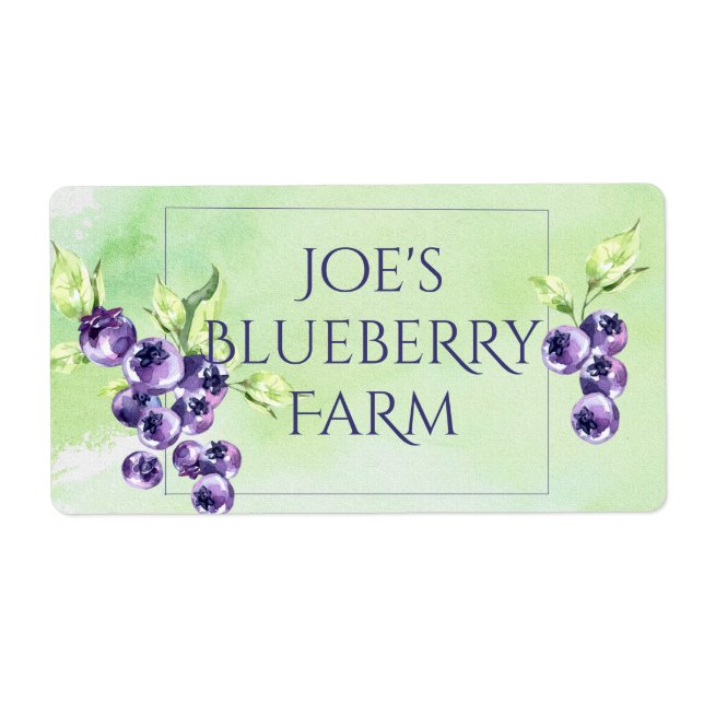 Étiquettes de Blueberry Canning (Devant)