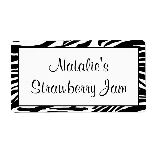 Étiquettes de bocal à impression Zebra (Devant)